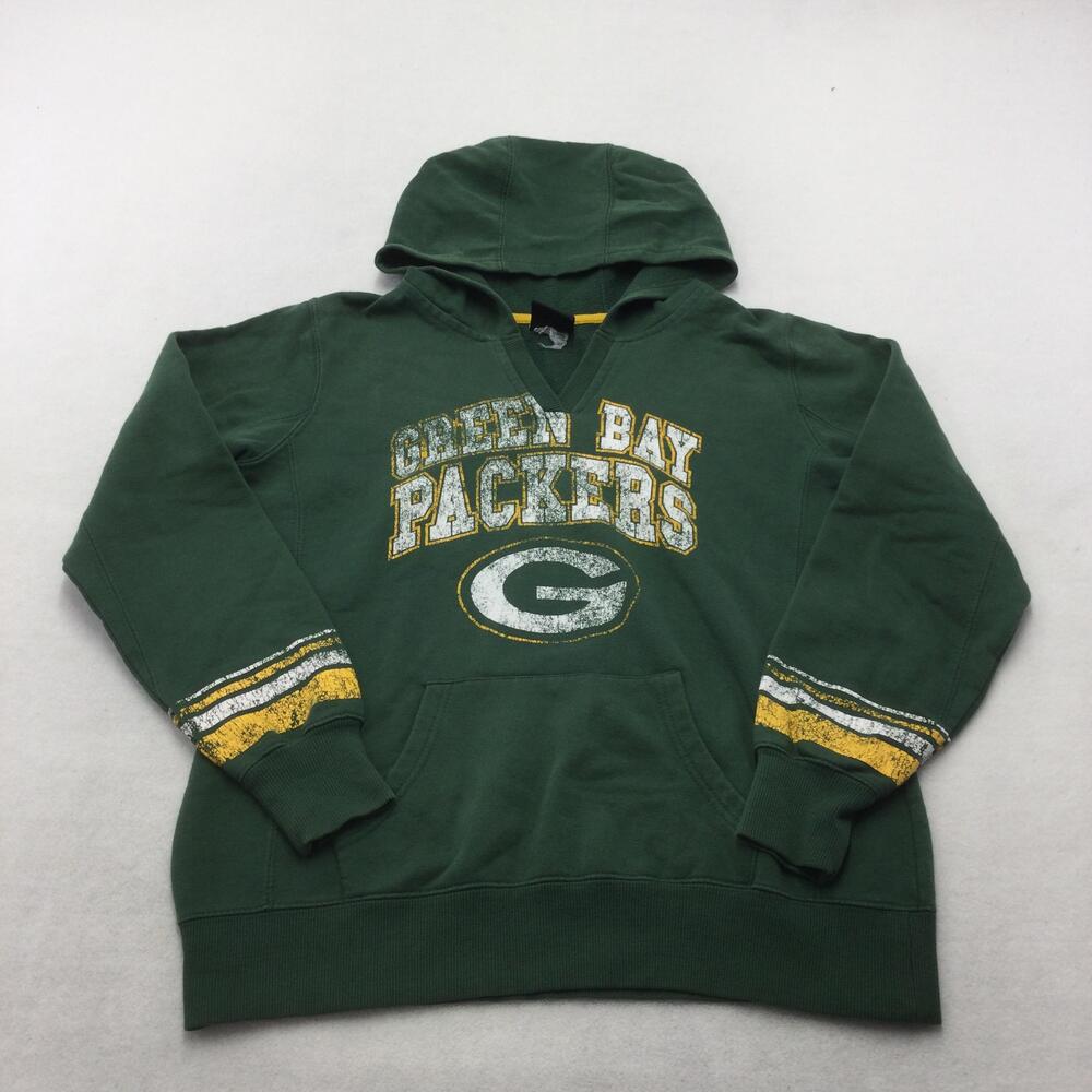 Green Bay Packers Sweatshirt Womens Green NFL Football Team Apparel Hoodie